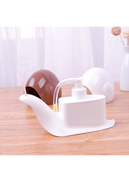 Beyaz Stil Karikatür Salyangoz Şekilli Sıvı Sabunluk Basın Tipi Yenilikçi Depolama Kutusu Mutfak Banyo Için (Yurt Dışından) indirimleri