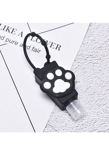 C Stili Komik Silikon Mini El Dezenfektan Tutucu Seyahat Taşınabilir Güvenli Jel Tutucu Askılı Sıvı Sabun Dağıtıcı Kapları (Yurt Dışından)