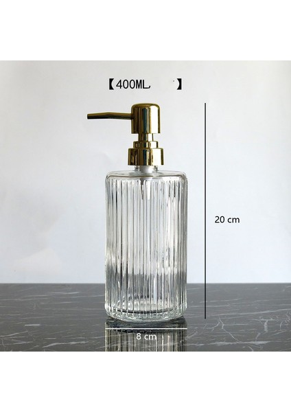 Bir Stil 400ML Yaratıcılık Cam Sıvı Sabun Şişesi Ev Banyo Şampuan Şişesi Losyon Pompalı Şişe Duş Jeli Depolama Kapları Süsler (Yurt Dışından)