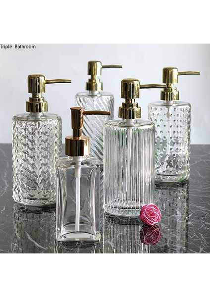 Bir Stil 400ML Yaratıcılık Cam Sıvı Sabun Şişesi Ev Banyo Şampuan Şişesi Losyon Pompalı Şişe Duş Jeli Depolama Kapları Süsler (Yurt Dışından) fiyatları