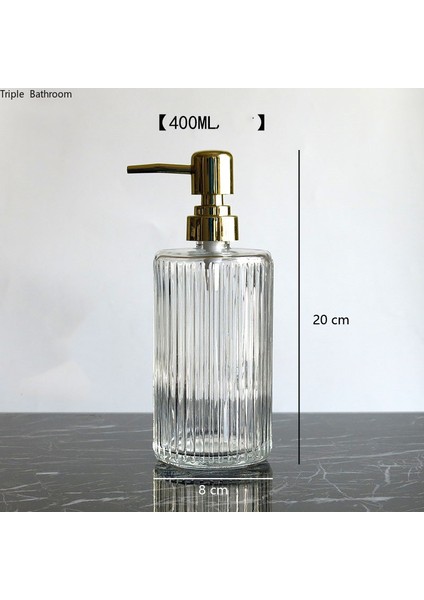 Bir Stil 400ML Yaratıcılık Cam Sıvı Sabun Şişesi Ev Banyo Şampuan Şişesi Losyon Pompalı Şişe Duş Jeli Depolama Kapları Süsler (Yurt Dışından) indirimleri
