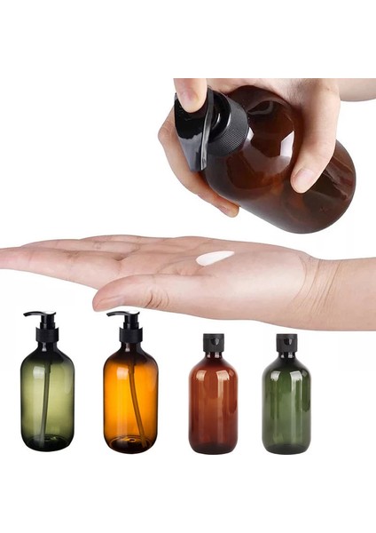 B - Çay Tarzı 500ML Banyo Sabunlukları Koyu Kahverengi Şampuan Hava Losyonu Kapları Basın Köpük Pompası Şişesi Için Banyo Sabun Jeli Kozmetik (Yurt Dışından) fiyatları