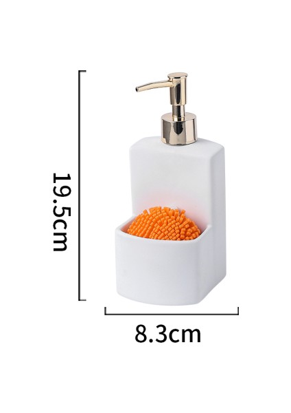 B Beyaz Tarzı Seramik Losyon Şişesi Sabunluk El Dezenfektan Şişesi Ev Banyo Malzemeleri Şampuan Şişesi Çift (Yurt Dışından)