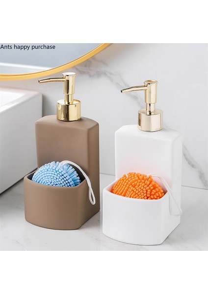 B Beyaz Tarzı Seramik Losyon Şişesi Sabunluk El Dezenfektan Şişesi Ev Banyo Malzemeleri Şampuan Şişesi Çift (Yurt Dışından) fırsatları