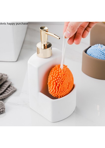 B Beyaz Tarzı Seramik Losyon Şişesi Sabunluk El Dezenfektan Şişesi Ev Banyo Malzemeleri Şampuan Şişesi Çift (Yurt Dışından) indirimleri