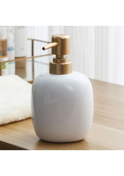 360ML Tarzı Seramik Emülsiyon Dağıtıcı Şişe Altın Renkli Koruyucu Taşınabilir Sabunluk Şampuan Şişesi Oteller Kulüpler El Duş Jeli Şampuan Şişesi (Yurt Dışından)