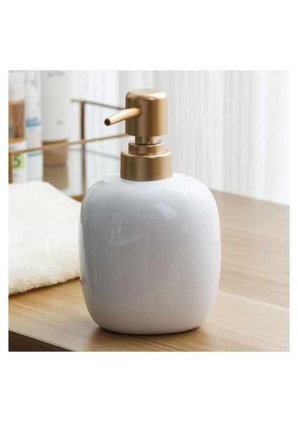 360ML Tarzı Seramik Emülsiyon Dağıtıcı Şişe Altın Renkli Koruyucu Taşınabilir Sabunluk Şampuan Şişesi Oteller Kulüpler El Duş Jeli Şampuan Şişesi (Yurt Dışından) indirimleri