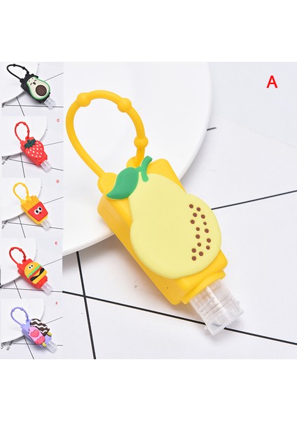 E Stili 30ML Sevimli Çizgi Film Çocukların Asılı El Dezenfektanı Komik Meyve Gıda Silikon Banyo Bebek Duş El Dezenfektanı Şişe Tutucu Taşınabilir (Yurt Dışından) indirimleri