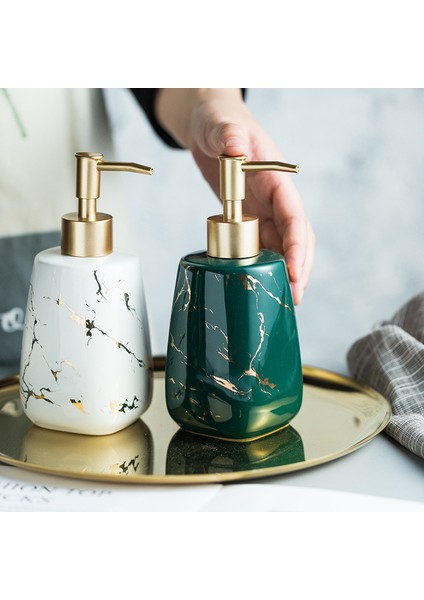 Siyah Stil 350ML Seramik Banyo Sıvı Sabunluk Banyo Aksesuarları El Dezenfektanı Duş Jeli Şampuan Şişesi (Yurt Dışından) modelleri