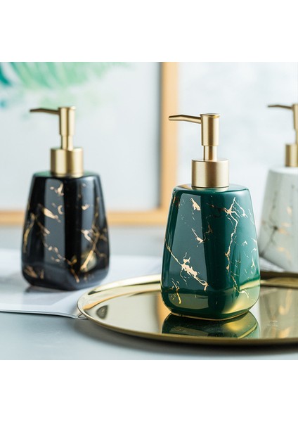 Siyah Stil 350ML Seramik Banyo Sıvı Sabunluk Banyo Aksesuarları El Dezenfektanı Duş Jeli Şampuan Şişesi (Yurt Dışından) fırsatları