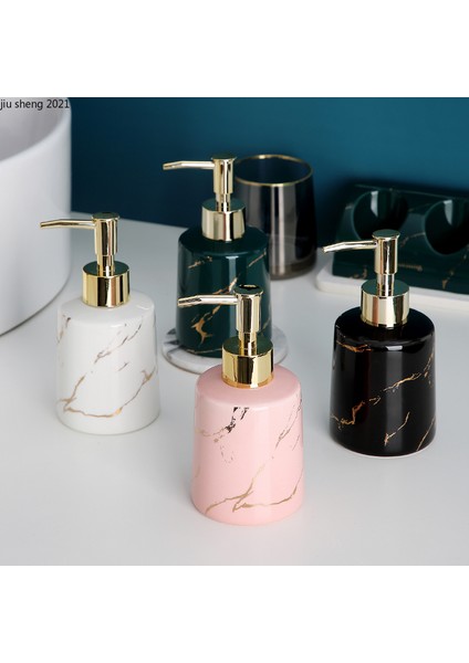 F-210ML Stili Avrupa Tarzı Seramik Mermer Desenli Losyon Şişesi Ev Banyo Duş Jeli Şampuan Şişesi Sabunluk Banyo Aksesuarları (Yurt Dışından) fırsatları