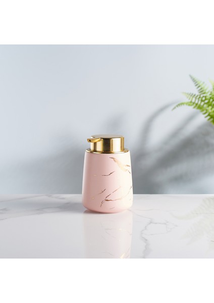 Beyaz Stil 400 ml Porselen Sabun Şişesi Mat Mermer Desen Esans Şişesi Sıvı Sabun Pompası Şampuan Şişesi Mutfak Banyo Aksesuarları 400ML (Yurt Dışından)
