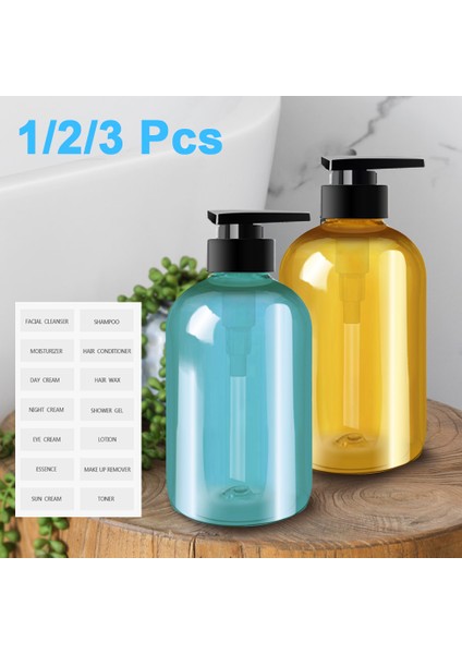 Kahverengi Set Max Stili 300 ml Banyo Duş Losyon Jel Şampuan Için Sıvı Sabun Pompalı Biberon Yapıştırıcı Plastik Boş Doldurulabilir Pres Türü (Yurt Dışından) fiyatları