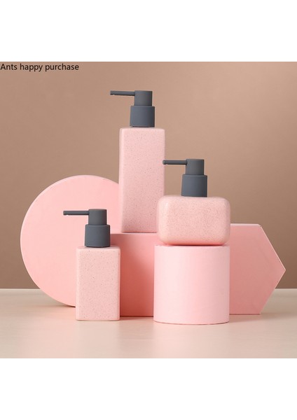 Kumral Tarzı Seramik Banyo Malzemeleri El Dezenfektan Şişesi Kare Losyon Şişesi Banyo Aksesuarları Basın Kullan Sıvı Sabun Kapları (Yurt Dışından) fırsatları
