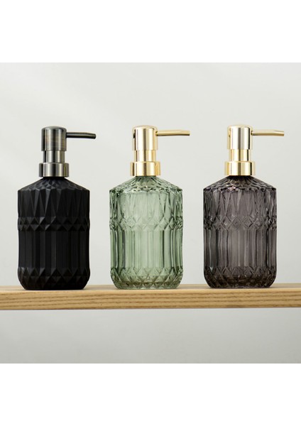 Yeşil Stil 390 ml Cam Sabunluk Banyo Duş Jeli Şampuan Şişeleri Nordic Ev Otel El Yıkama Boş Dolum Alt Şişe (Yurt Dışından) fırsatları