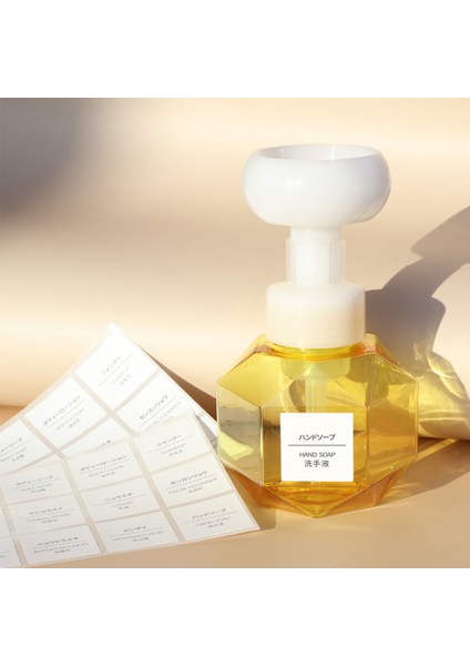 Huni Tarzı Plastik Şişe Huni Şampuan Losyon Duş Jeli Dispenser Şişeler Huni ve Küçük Boy Su Geçirmez Etiket Etiketleri (Yurt Dışından) indirimleri