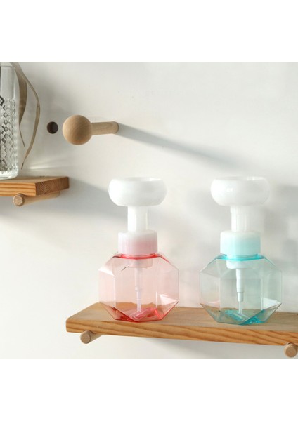 Mavi Stil 300ML Çiçek Sıvı Sabun Dağıtıcısı Damga El Sabunu Pompası Şişe Çiçek Köpük El Sabunu Plastik Şişe Banyo Seyahat Depolama Kavanozu (Yurt Dışından) indirimleri