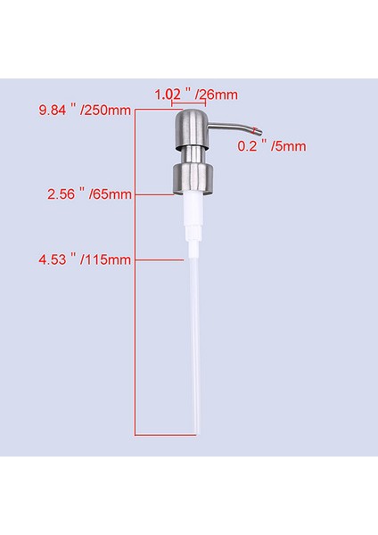 E Stili Banyo Sıvı Sabunluk Tuvalet El Değiştirme Losyon Şampuan Yedek Pompası ile Metal Kafa (Yurt Dışından)