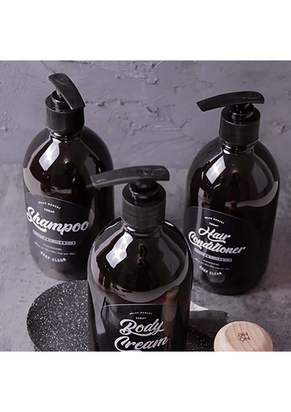 Vücut Yıkama Stili 1 Adet Kuzey Avrupa Tarzı Banyo Duş Aksesuarları Şampuan Krem Şişeleri Kahverengi Basın Dispenser Çok (Yurt Dışından) fırsatları