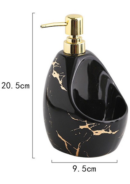 L-002 Şekillendirme Mermer Doku Seramik Sabunluk El Dezenfektanı Şişesi Deterjan Şişesi Mutfak Banyo Aksesuarları Seramik Losyon (Yurt Dışından)