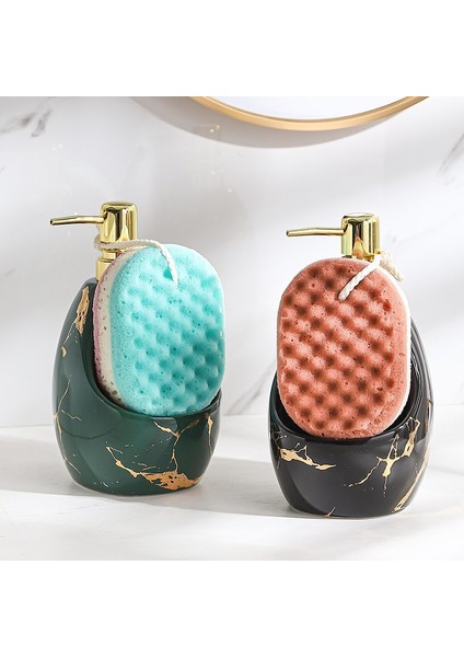 L-002 Şekillendirme Mermer Doku Seramik Sabunluk El Dezenfektanı Şişesi Deterjan Şişesi Mutfak Banyo Aksesuarları Seramik Losyon (Yurt Dışından) modelleri