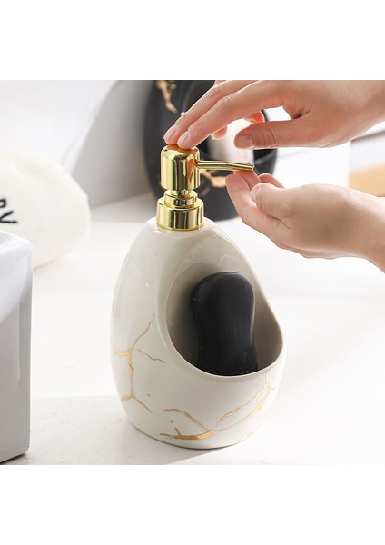 L-002 Şekillendirme Mermer Doku Seramik Sabunluk El Dezenfektanı Şişesi Deterjan Şişesi Mutfak Banyo Aksesuarları Seramik Losyon (Yurt Dışından) indirimleri