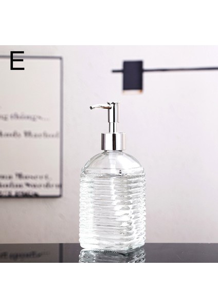 E Stili 400NL Ev Vintage Camlı Manuel Basınçlı Sıvı Sabunluk 400ML Kapasiteli Kaymaz Depo Aksesuarları Için Ev Banyo (Yurt Dışından)