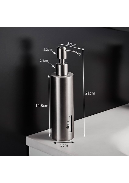 Kare Tarzı 304 Paslanmaz Çelik Sabun Losyonluk Sıvı Şampuan Şişesi Mutfak Banyo Aksesuarları (Yurt Dışından) fiyatları
