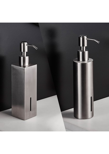 Kare Tarzı 304 Paslanmaz Çelik Sabun Losyonluk Sıvı Şampuan Şişesi Mutfak Banyo Aksesuarları (Yurt Dışından) modelleri