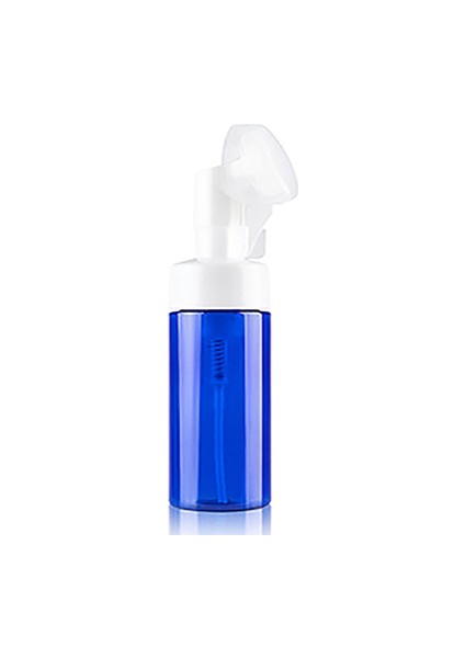 Mavi Stil 200ML Sabun Köpüren Şişe Yüz Temizleyici Köpük Yapıcı Şişe ile Silikon Temizleme Fırçası Taşınabilir Yüz Yıkama Köpük Şişeleri (Yurt Dışından)