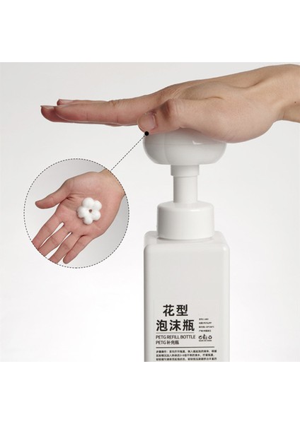 Beyaz-B Stili 250ML Köpük Losyon Dolum Şişesi Çiçek Pompalı Şampuan Kozmetik Boş Şişe 250ML Dezenfektan Dağıtıcılar (Yurt Dışından) fiyatları