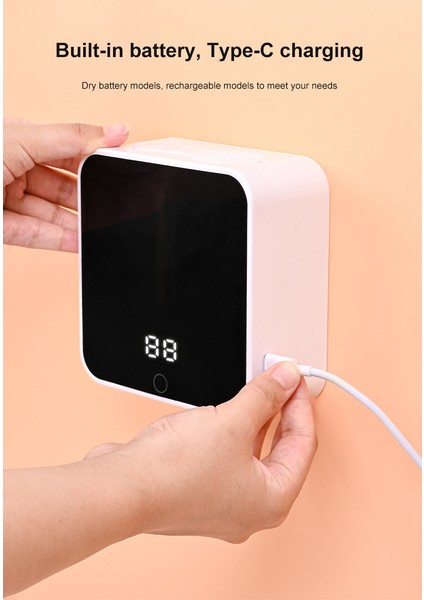 Damla Tarzı Duvar Montajlı Banyo Yıkama Makinesi LED Sabunluk Otomatik Sensör Ir Termometre Non- Sabunluk (Yurt Dışından) indirimleri