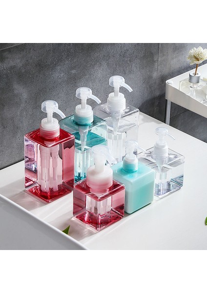 250 Ml-Beyaz Stil 450 ml Boş Doldurulabilir Kare Plastik Köpük Sabun Köpük Pompası Şişe Konteyner Kabarcık Köpük Sıvı Dispenser El Dezenfektanı Şişeleri (Yurt Dışından)