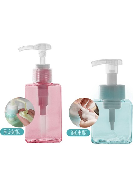 250 Ml-Beyaz Stil 450 ml Boş Doldurulabilir Kare Plastik Köpük Sabun Köpük Pompası Şişe Konteyner Kabarcık Köpük Sıvı Dispenser El Dezenfektanı Şişeleri (Yurt Dışından)