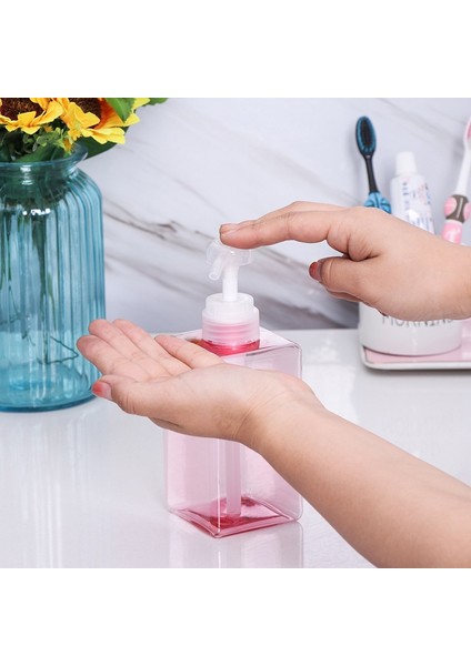 Mavi Stil 450 ml 250ML Köpük El Yıkama Basma Şişesi Seyahat Plastik Şeffaf Boş Sıvı Duş Jeli Köpük Pompalı Başlığı Sprey Şişe (Yurt Dışından) indirimleri