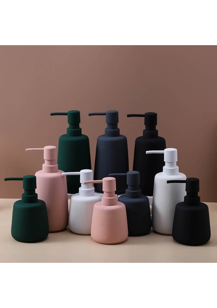 Beyaz 400ML Tarzı Mat Seramik Sabunluk Banyo 400ML Sıvı Boş Dolum Alt Şişe El Dezenfektan Duş Jeli Şampuan Şişeleri (Yurt Dışından) fiyatları