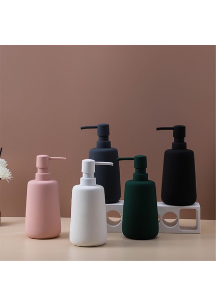 Beyaz 400ML Tarzı Mat Seramik Sabunluk Banyo 400ML Sıvı Boş Dolum Alt Şişe El Dezenfektan Duş Jeli Şampuan Şişeleri (Yurt Dışından) modelleri