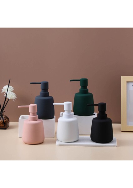 Beyaz 400ML Tarzı Mat Seramik Sabunluk Banyo 400ML Sıvı Boş Dolum Alt Şişe El Dezenfektan Duş Jeli Şampuan Şişeleri (Yurt Dışından) fırsatları