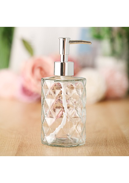 No.1 Tarzı 450ML Cam Vintage El Basınçlı Sıvı Sabunluk Banyo Lavabo Aksesuarı Büyük Kapasite Kaymaz Beyaz Gümüş Rengi (Yurt Dışından) modelleri