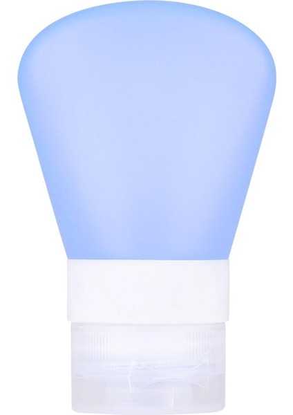 Mavi Stil 89ML Boş Seyahat Şişeleri Doldurulabilir Sabun Dağıtıcı Cilt Bakımı Losyon Şampuan Jel Sıkılabilir Silikon Şişe Kapları (Yurt Dışından)