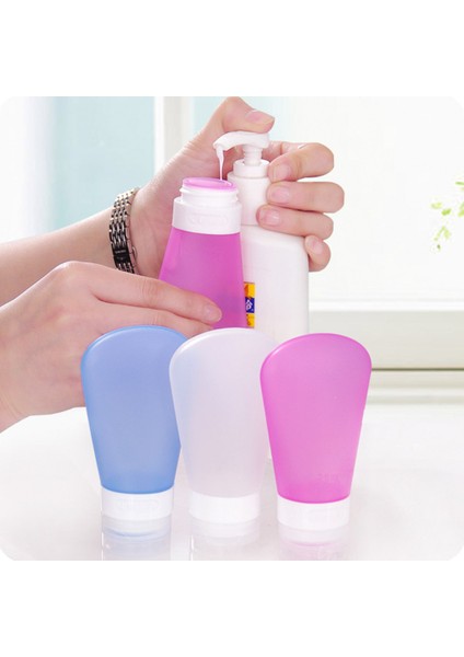 Mavi Stil 89ML Boş Seyahat Şişeleri Doldurulabilir Sabun Dağıtıcı Cilt Bakımı Losyon Şampuan Jel Sıkılabilir Silikon Şişe Kapları (Yurt Dışından) fiyatları