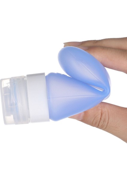 Mavi Stil 89ML Boş Seyahat Şişeleri Doldurulabilir Sabun Dağıtıcı Cilt Bakımı Losyon Şampuan Jel Sıkılabilir Silikon Şişe Kapları (Yurt Dışından) indirimleri