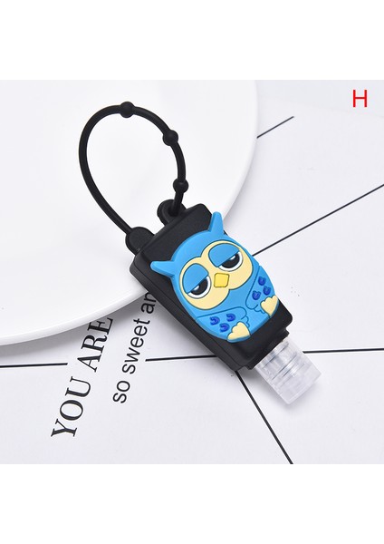 No.22 Tarzı Taşınabilir Güvenli Jel Tutucu Karikatür Silikon Mini El Dezenfektan Tutucu Seyahat Askılı Sıvı Sabun Dispenser Kaplar Çocuklar Için (Yurt Dışından)