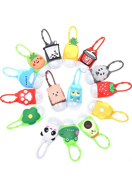 Stili Temizle Şirin Boş Şişe Taşınabilir Seyahat Dolgu Şişesi Silikon Koruyucu Kapak El Dezenfektanı Şişesi (Yurt Dışından) indirimleri