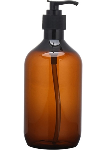 300ML Stili Kahverengi Plastik Doldurulabilir Şampuan Şişeleri Boş Sabunluk Kavanoz Basılı Şişe Duş Jeli Kapak Banyo Ürünleri (Yurt Dışından) fırsatları