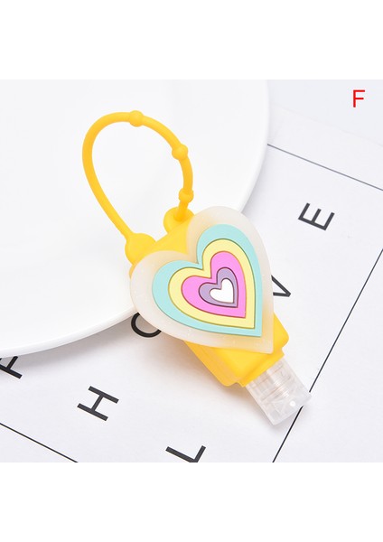 F Stili Sevimli Silikon Mini El Dezenfektanı El Jeli Tutucu Taşınabilir Güvenli Jel Tutucu Seyahat Şampuan Sabun Dağıtıcı Şişe (Yurt Dışından)