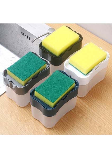 Gri Tarzı Sabunluk Sabun Pompası Sünger Tutuculu Yaratıcı Mutfak Malzemeleri El Basma Sıvı Sabunluk Yıkama Aksesuarları Ile (Yurt Dışından) fiyatları