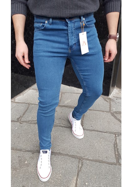 Erkek Skinny Fit Likralı Kot Pantolon (628)