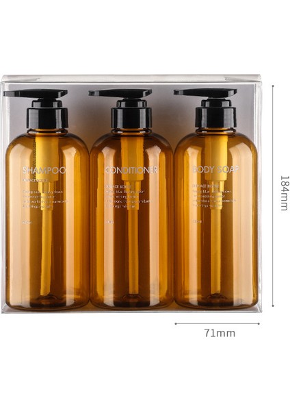 500ML Kahverengi Stil Şampuan (1 Adet) Nordik Sıvı Sabunluk Şişe El Dezenfektanı Şampuan Vücut Yıkama Duş Jeli Şişe Açık Hava Seyahat Araçları 300ML - Amac: (Yurt Dışından)