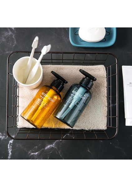 Kahverengi 500ML Tarzı Saç Kremi Basın Tipi Losyon Kahverengi Boş Şişe 300ML Banyo Şampuanı Büyük Kapasiteli Emülsiyon Kap Sıvı Sabun Pompası (Yurt Dışından) modelleri